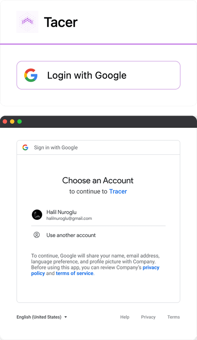 Tacer Login Image